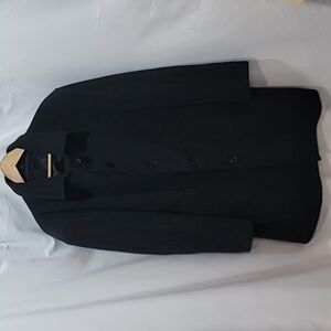 DONATELLO Italian Wool and Cashmere Long Coat Button Up